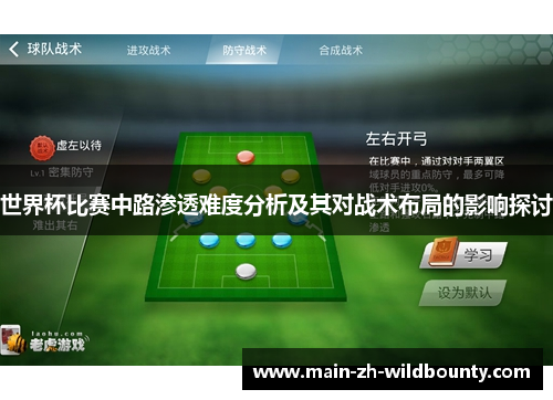 世界杯比赛中路渗透难度分析及其对战术布局的影响探讨